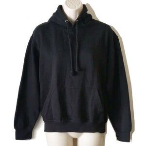 US Apparel Solid Pullover Hoodie Sweatshirt S Black Kangaroo Pocket